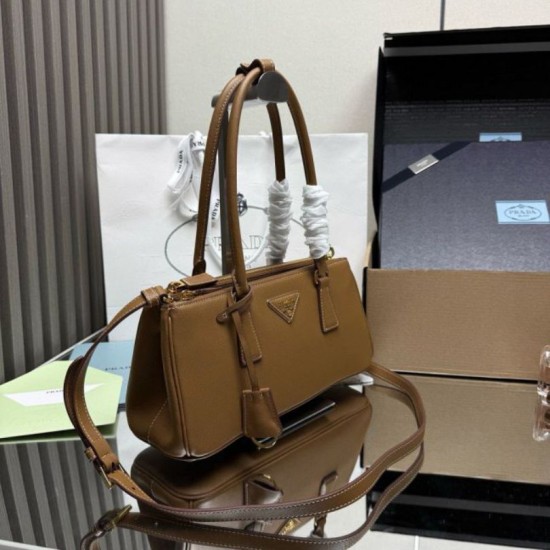 Top AAAAA Replica Prada Galleria Saffiano Medium Tote Bag 1BA457 Brown Clone Cheap