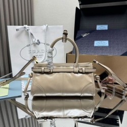Top AAAAA Replica Prada Bonnie Mini Handbag 1BA486 Beige Clone Cheap