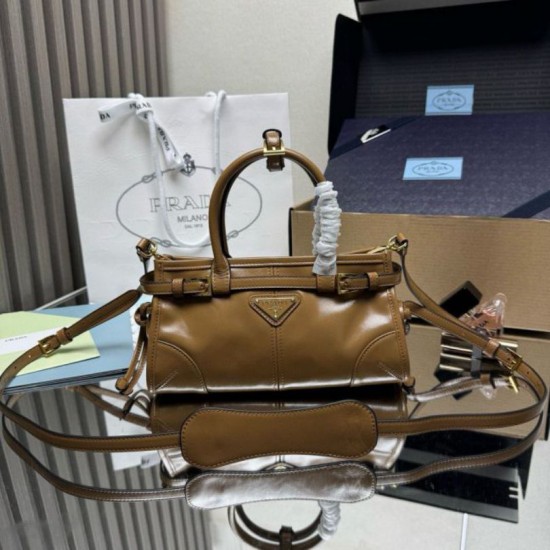 Top AAAAA Replica Prada Bonnie Mini Handbag 1BA486 Brown Clone Cheap