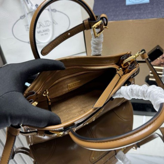 Top AAAAA Replica Prada Bonnie Mini Handbag 1BA486 Brown Clone Cheap