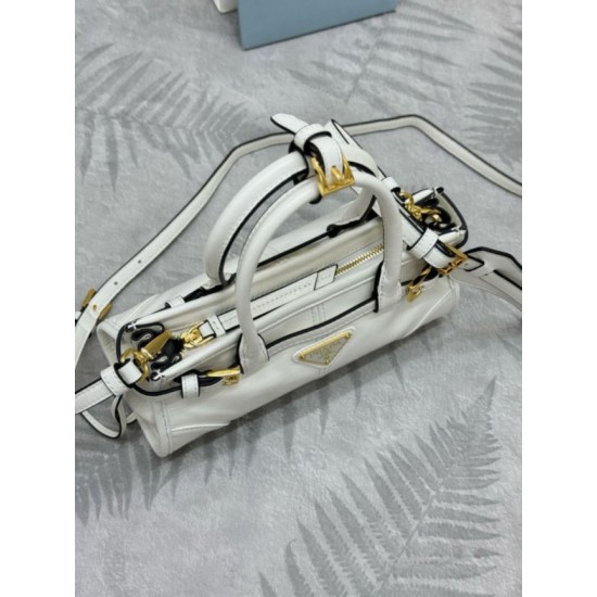 Fake Prada Bonnie Mini Handbag 1BA486 White Replica Top AAAAA Replica Prada Bonnie Mini Handbag 1BA486 White Clone Cheap