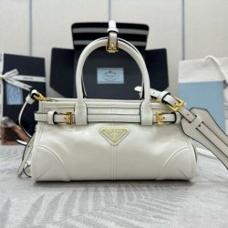 Top AAAAA Replica Prada Bonnie Mini Handbag 1BA486 White Clone Cheap