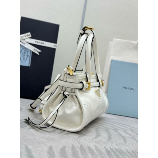 Fake Prada Bonnie Mini Handbag 1BA486 White Replica Top AAAAA Replica Prada Bonnie Mini Handbag 1BA486 White Clone Cheap