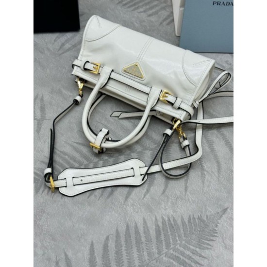 Fake Prada Bonnie Mini Handbag 1BA486 White Replica Top AAAAA Replica Prada Bonnie Mini Handbag 1BA486 White Clone Cheap