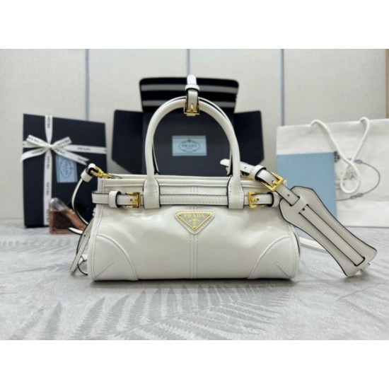 Fake Prada Bonnie Mini Handbag 1BA486 White Replica Top AAAAA Replica Prada Bonnie Mini Handbag 1BA486 White Clone Cheap