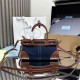 Top AAAAA Replica Prada Bonnie Mini Handbag 1BA486 Blue/Brown Clone Cheap