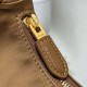 Fake Prada Re-Edition 2005 Re-Nylon Saffiano Mini Hobo Bag 1N204M Brown Replica Top AAAAA Replica Prada Re-Edition 2005 Re-Nylon Saffiano Mini Hobo Bag 1N204M Brown Clone Cheap