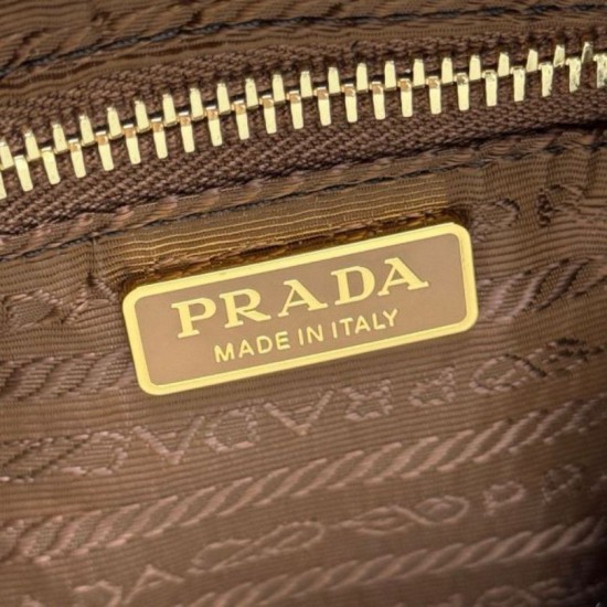 Fake Prada Re-Edition 2005 Re-Nylon Saffiano Mini Hobo Bag 1N204M Brown Replica Top AAAAA Replica Prada Re-Edition 2005 Re-Nylon Saffiano Mini Hobo Bag 1N204M Brown Clone Cheap