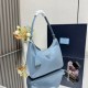 Fake Prada Re-Edition 2005 Re-Nylon Mini Hobo Bag Saffiano 1N204M Blue Replica Top AAAAA Replica Prada Re-Edition 2005 Re-Nylon Mini Hobo Bag Saffiano 1N204M Blue Clone Cheap