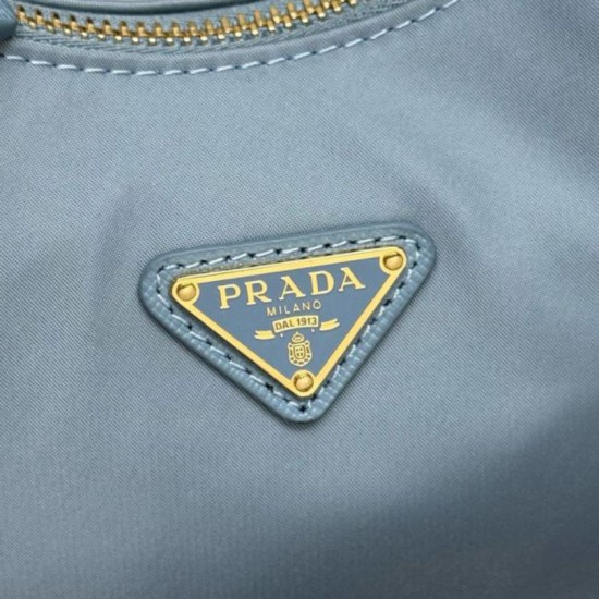 Fake Prada Re-Edition 2005 Re-Nylon Mini Hobo Bag Saffiano 1N204M Blue Replica Top AAAAA Replica Prada Re-Edition 2005 Re-Nylon Mini Hobo Bag Saffiano 1N204M Blue Clone Cheap