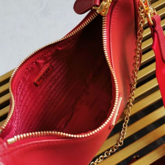Top AAAAA Replica Prada Re-Edition 2005 Saffiano Handbag/Hobo Red Clone Cheap
