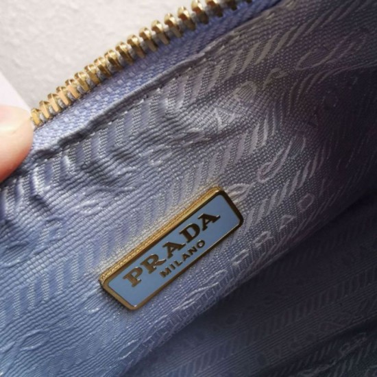 Top AAAAA Replica Prada Re-Edition 2005 Saffiano Handbag/Hobo Blue Clone Cheap