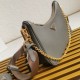 Top AAAAA Replica Prada Re-Edition 2005 Saffiano Handbag/Hobo Grey Clone Cheap