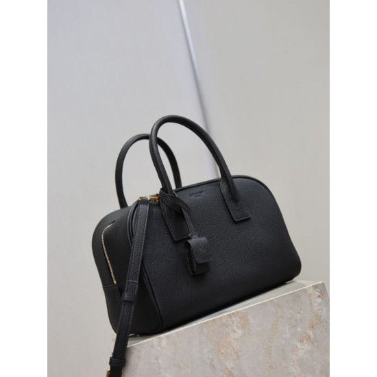 Fake YSL Saint Laurent Sac de Jour Boston Small Handbag Black Grain Replica Top AAAAA Replica YSL Saint Laurent Sac de Jour Boston Small Handbag Black Grain Clone Cheap