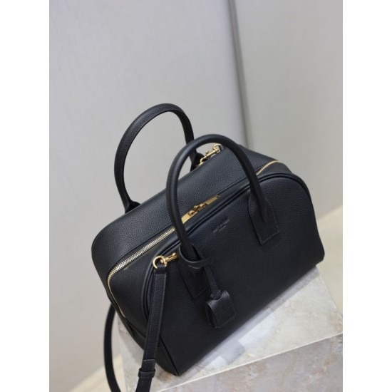 Fake YSL Saint Laurent Sac de Jour Boston Small Handbag Black Grain Replica Top AAAAA Replica YSL Saint Laurent Sac de Jour Boston Small Handbag Black Grain Clone Cheap