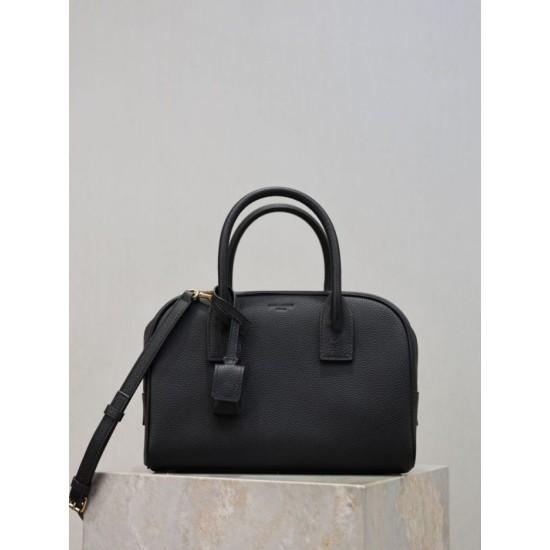 Fake YSL Saint Laurent Sac de Jour Boston Small Handbag Black Grain Replica Top AAAAA Replica YSL Saint Laurent Sac de Jour Boston Small Handbag Black Grain Clone Cheap