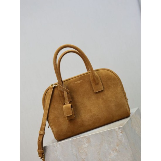 Fake YSL Saint Laurent Sac de Jour Boston Small Handbag Black Suede Replica Top AAAAA Replica YSL Saint Laurent Sac de Jour Boston Small Handbag Black Suede Clone Cheap