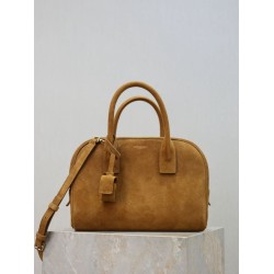 Top AAAAA Replica YSL Saint Laurent Sac de Jour Boston Small Handbag Black Suede Clone Cheap