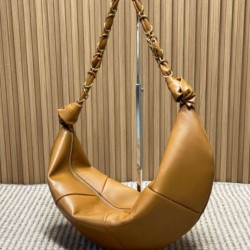 Top AAAAA Replica YSL Saint Laurent Amalia Hobo Shoulder Bag Brown Clone Cheap
