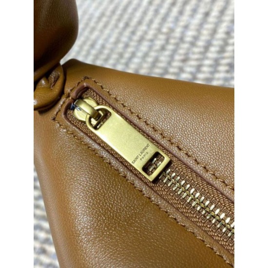 Top AAAAA Replica YSL Saint Laurent Amalia Hobo Shoulder Bag Brown Clone Cheap