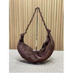Top AAAAA Replica YSL Saint Laurent Amalia Croissant Hobo Shoulder Bag Coffee Clone Cheap