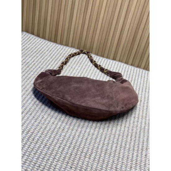 Fake YSL Saint Laurent Amalia Croissant Hobo Shoulder Bag Coffee Replica Top AAAAA Replica YSL Saint Laurent Amalia Croissant Hobo Shoulder Bag Coffee Clone Cheap