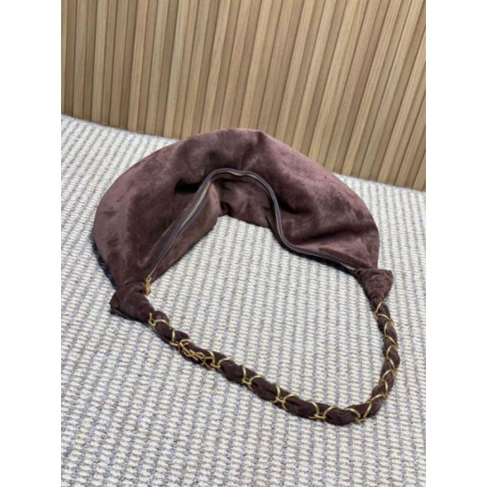 Fake YSL Saint Laurent Amalia Croissant Hobo Shoulder Bag Coffee Replica Top AAAAA Replica YSL Saint Laurent Amalia Croissant Hobo Shoulder Bag Coffee Clone Cheap