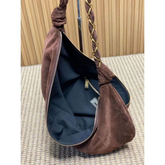 Fake YSL Saint Laurent Amalia Croissant Hobo Shoulder Bag Coffee Replica Top AAAAA Replica YSL Saint Laurent Amalia Croissant Hobo Shoulder Bag Coffee Clone Cheap