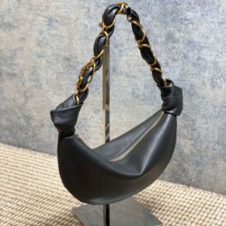 Top AAAAA Replica YSL Saint Laurent Amalia Mini Hobo Bag Black Clone Cheap