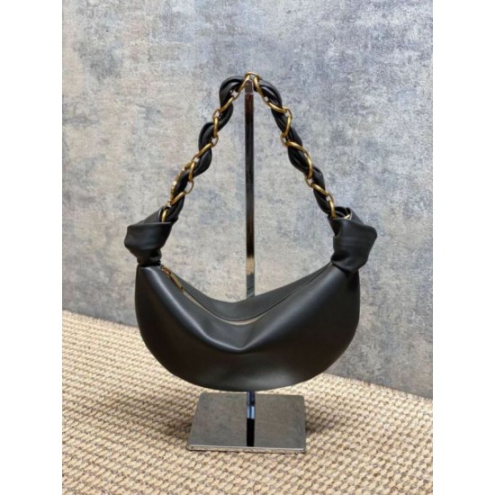 Top AAAAA Replica YSL Saint Laurent Amalia Mini Hobo Bag Black Clone Cheap