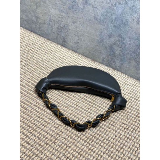 Top AAAAA Replica YSL Saint Laurent Amalia Mini Hobo Bag Black Clone Cheap