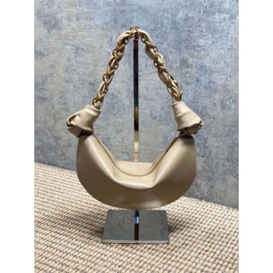 Fake YSL Saint Laurent Amalia Mini Hobo Bag Apricot Replica Top AAAAA Replica YSL Saint Laurent Amalia Mini Hobo Bag Apricot Clone Cheap