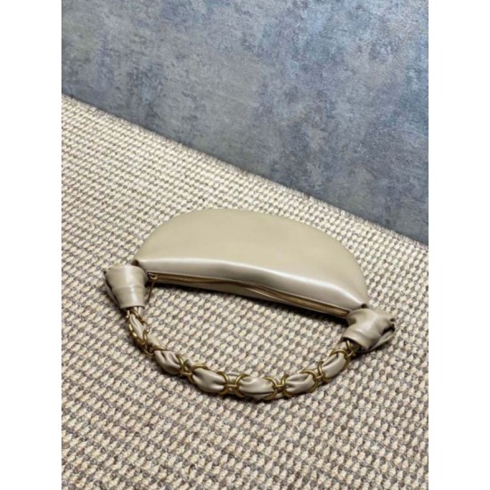 Fake YSL Saint Laurent Amalia Mini Hobo Bag Apricot Replica Top AAAAA Replica YSL Saint Laurent Amalia Mini Hobo Bag Apricot Clone Cheap