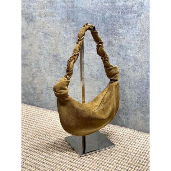 Fake YSL Saint Laurent Amalia Mini Hobo Bag Gray Suede Replica Top AAAAA Replica YSL Saint Laurent Amalia Mini Hobo Bag Gray Suede Clone Cheap