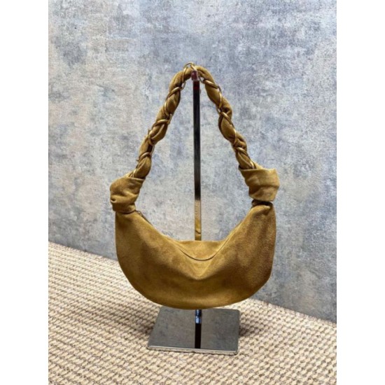 Fake YSL Saint Laurent Amalia Mini Hobo Bag Gray Suede Replica Top AAAAA Replica YSL Saint Laurent Amalia Mini Hobo Bag Gray Suede Clone Cheap