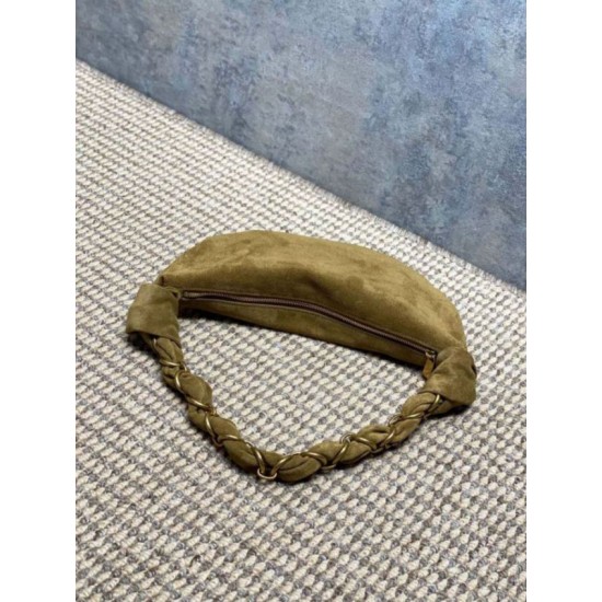 Fake YSL Saint Laurent Amalia Mini Hobo Bag Gray Suede Replica Top AAAAA Replica YSL Saint Laurent Amalia Mini Hobo Bag Gray Suede Clone Cheap