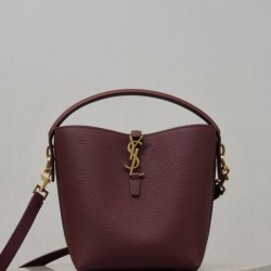 Top AAAAA Replica YSL Saint Laurent Small Bucket Bag (LE 37) Brown Clone Cheap