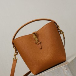 Fake YSL Saint Laurent Small Bucket Bag (LE 37) Yellow Replica Top AAAAA Replica YSL Saint Laurent Small Bucket Bag (LE 37) Yellow Clone Cheap