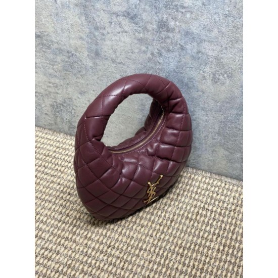 Top AAAAA Replica YSL Saint Laurent Icarino Cassandre Quilted Nappa Small Tote Bag Maroon Clone Cheap
