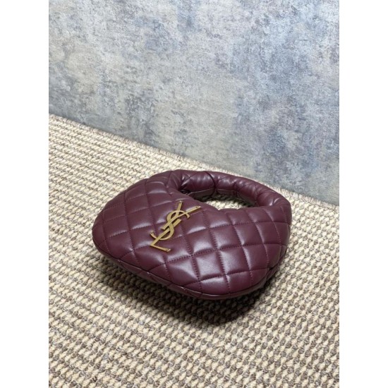 Top AAAAA Replica YSL Saint Laurent Icarino Cassandre Quilted Nappa Small Tote Bag Maroon Clone Cheap
