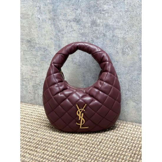 Top AAAAA Replica YSL Saint Laurent Icarino Cassandre Quilted Nappa Small Tote Bag Maroon Clone Cheap