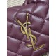 Top AAAAA Replica YSL Saint Laurent Icarino Cassandre Quilted Nappa Small Tote Bag Maroon Clone Cheap