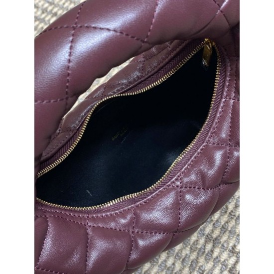Top AAAAA Replica YSL Saint Laurent Icarino Cassandre Quilted Nappa Small Tote Bag Maroon Clone Cheap