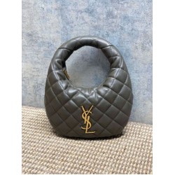Top AAAAA Replica YSL Saint Laurent Icarino Cassandre Quilted Nappa Small Tote Bag Gray Clone Cheap