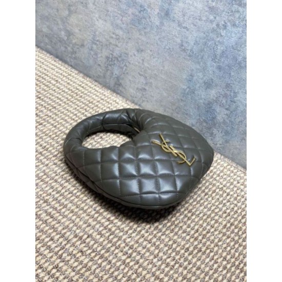 Top AAAAA Replica YSL Saint Laurent Icarino Cassandre Quilted Nappa Small Tote Bag Gray Clone Cheap
