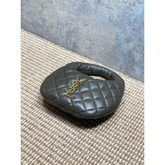 Top AAAAA Replica YSL Saint Laurent Icarino Cassandre Quilted Nappa Small Tote Bag Gray Clone Cheap