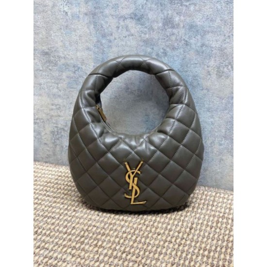 Top AAAAA Replica YSL Saint Laurent Icarino Cassandre Quilted Nappa Small Tote Bag Gray Clone Cheap