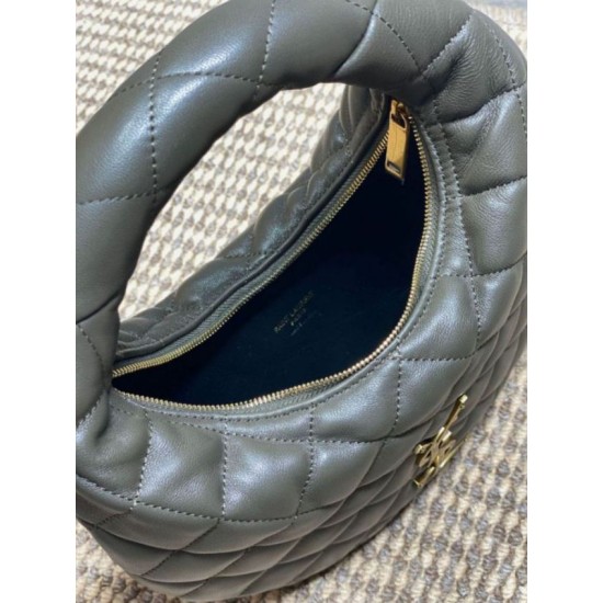 Top AAAAA Replica YSL Saint Laurent Icarino Cassandre Quilted Nappa Small Tote Bag Gray Clone Cheap