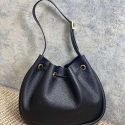 Top AAAAA Replica YSL Saint Laurent Paris VII Small Hobo Bag Black with Embossed Details Clone Cheap
