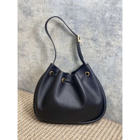 Top AAAAA Replica YSL Saint Laurent Paris VII Small Hobo Bag Black with Embossed Details Clone Cheap